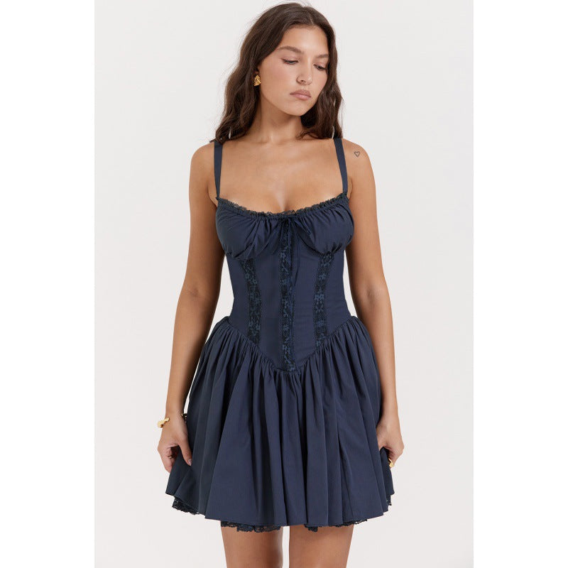Marvelle Lace Square Mini Dress