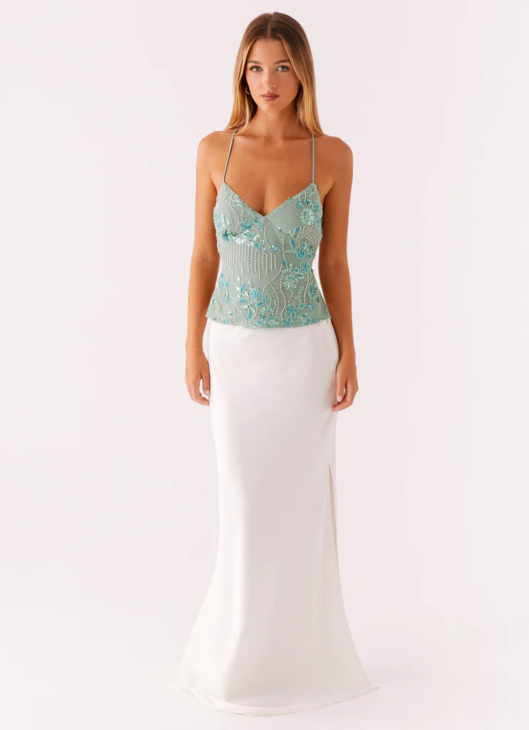 Livia Sequin Embroidered Top