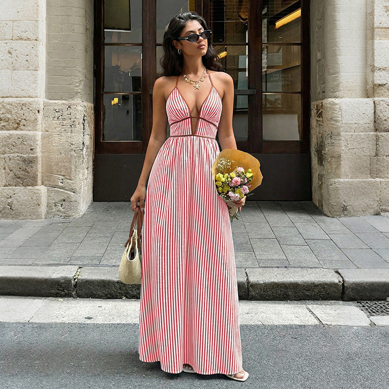 Soraya Halter Stripe Dress