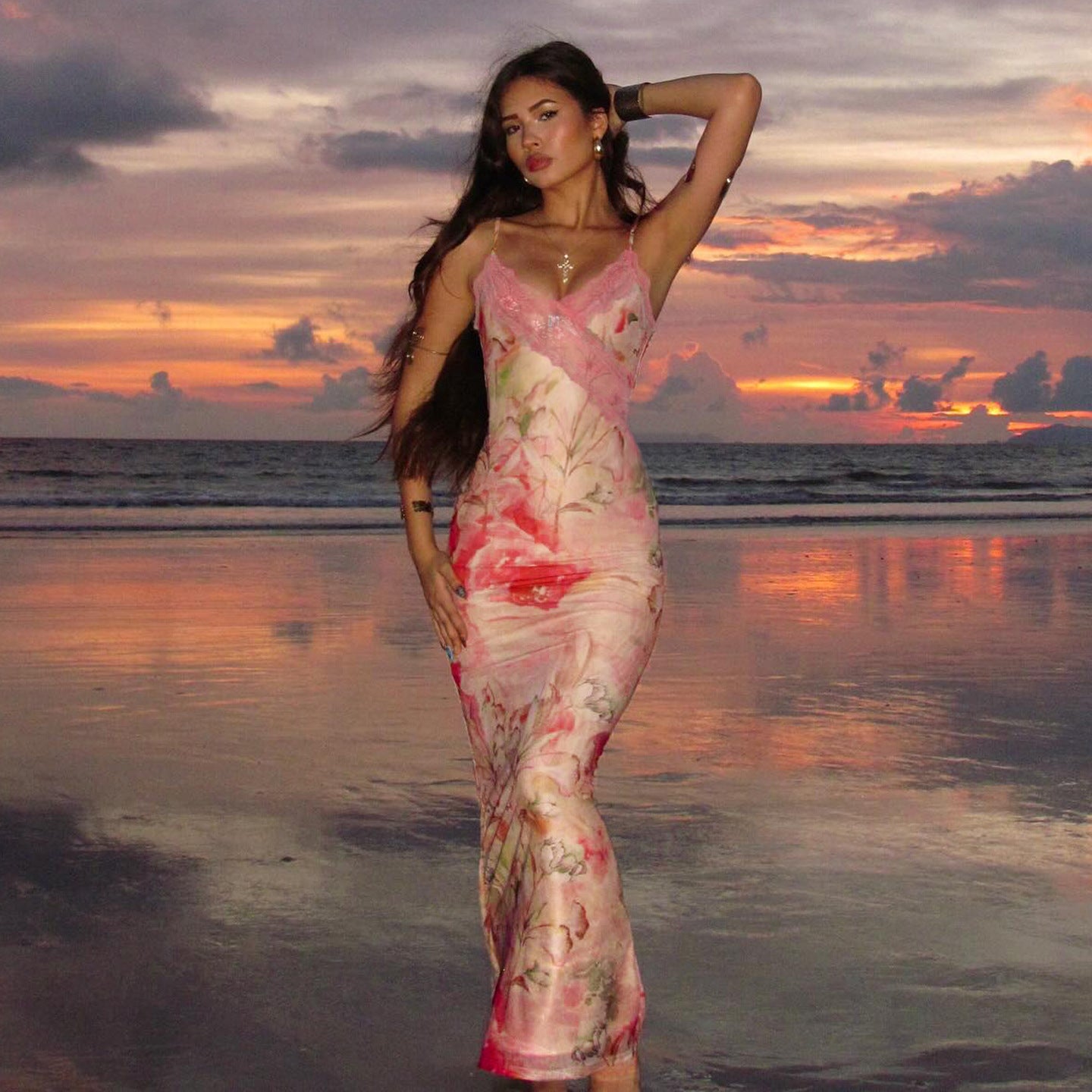 Floréline Lace Floral Dress