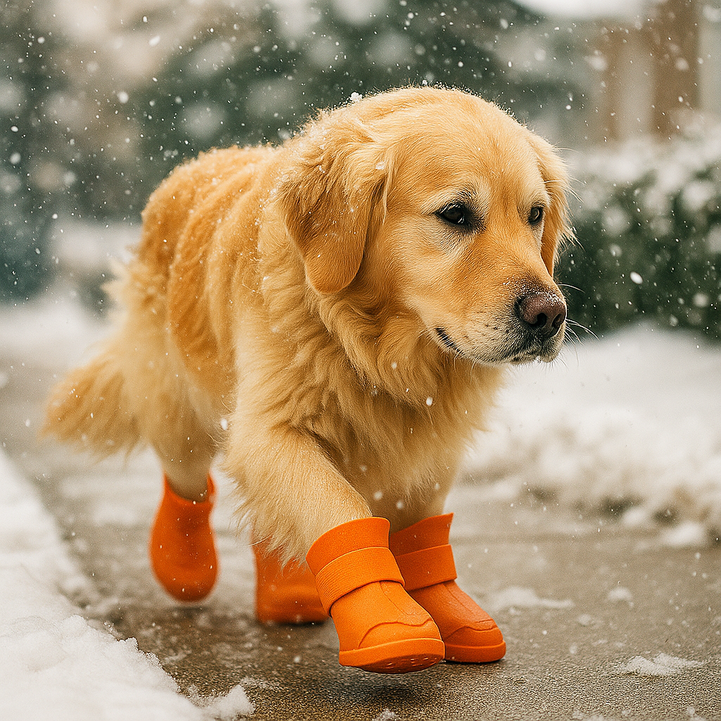 Orange Xela Pup Rain Boots