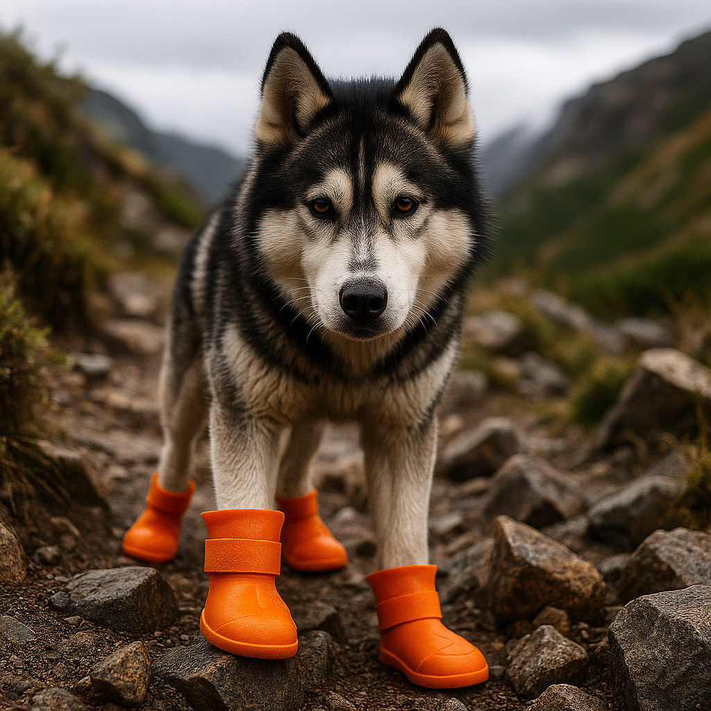 Orange Xela Pup Rain Boots