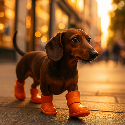 Orange Xela Pup Rain Boots