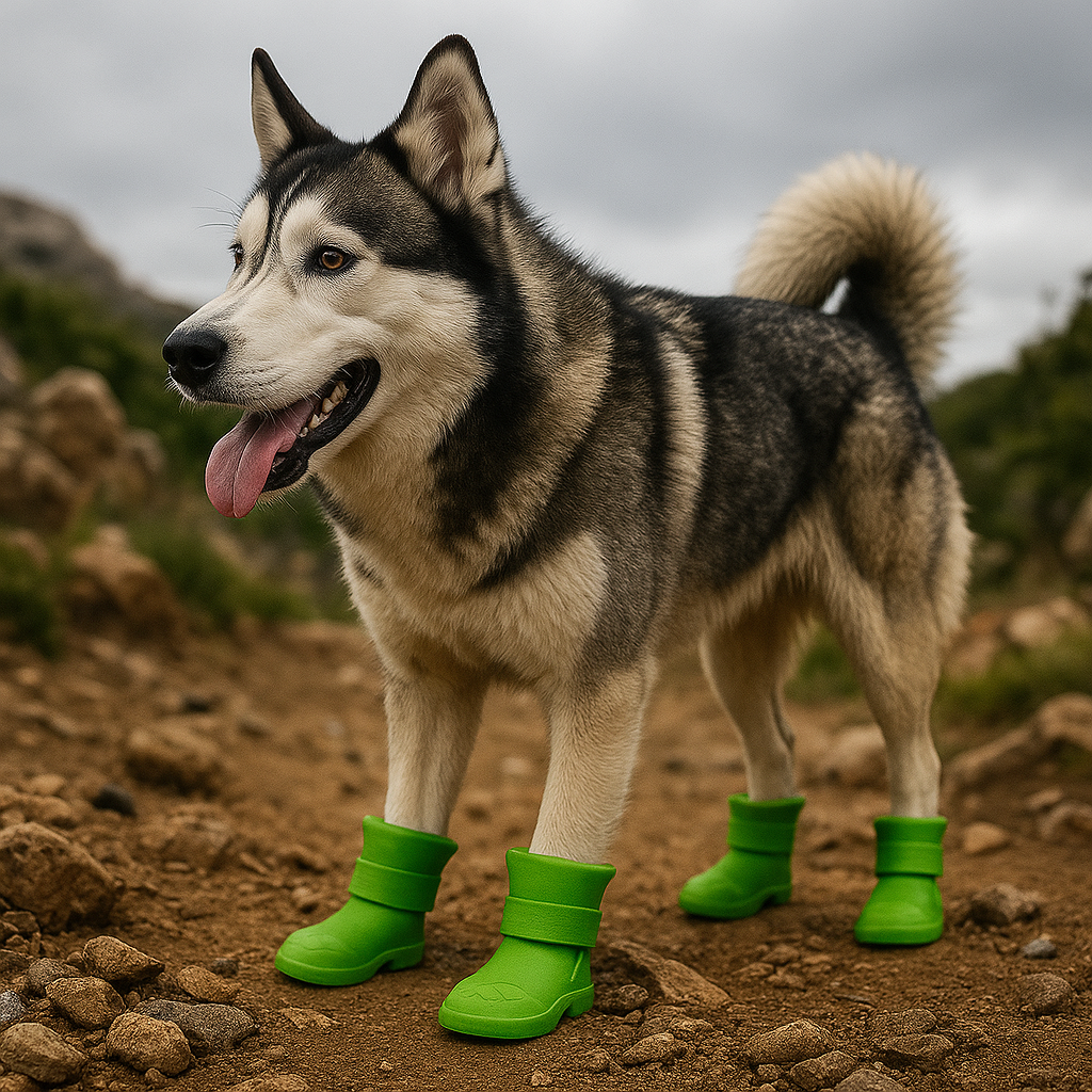 Green Xela Pup Rain Boots