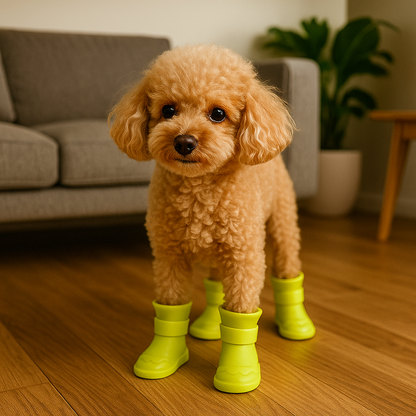 Lime Yellow Xela Pup Rain Boots