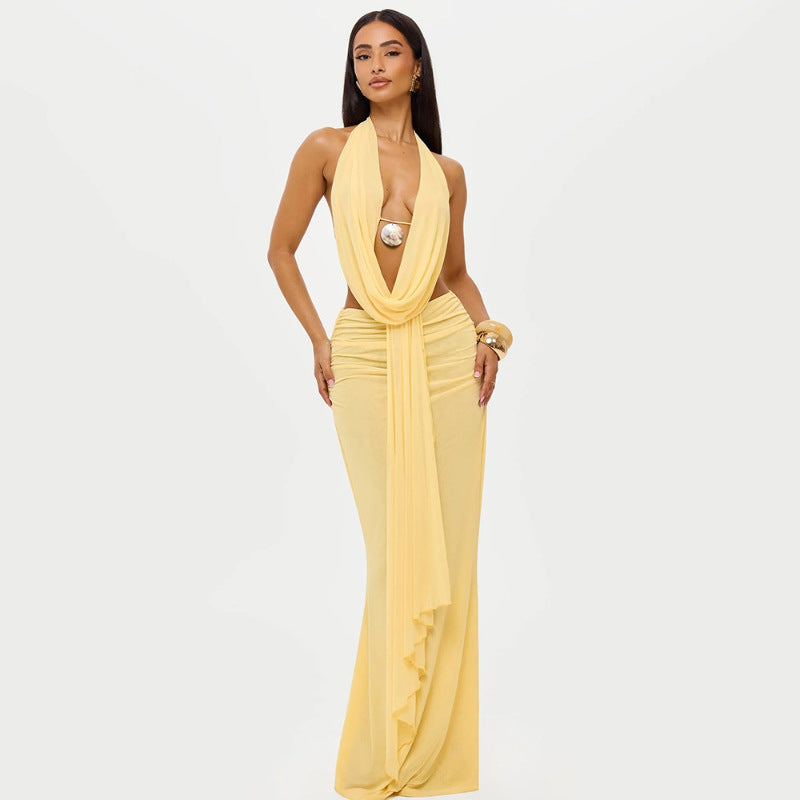 Miravelle Drape Midi Dress