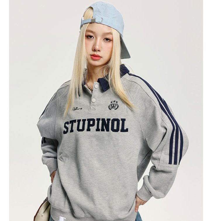 Easton Waffle Polo Sweatshirt