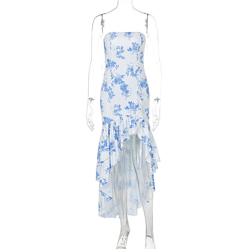 Elara Lotus Hem Dress