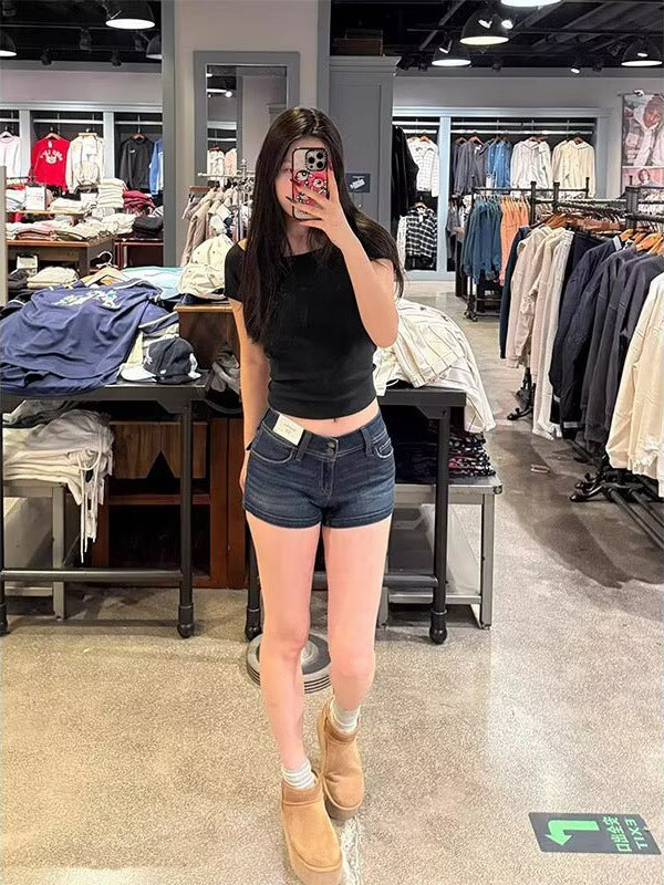 Nola Low Rise Denim Shorts