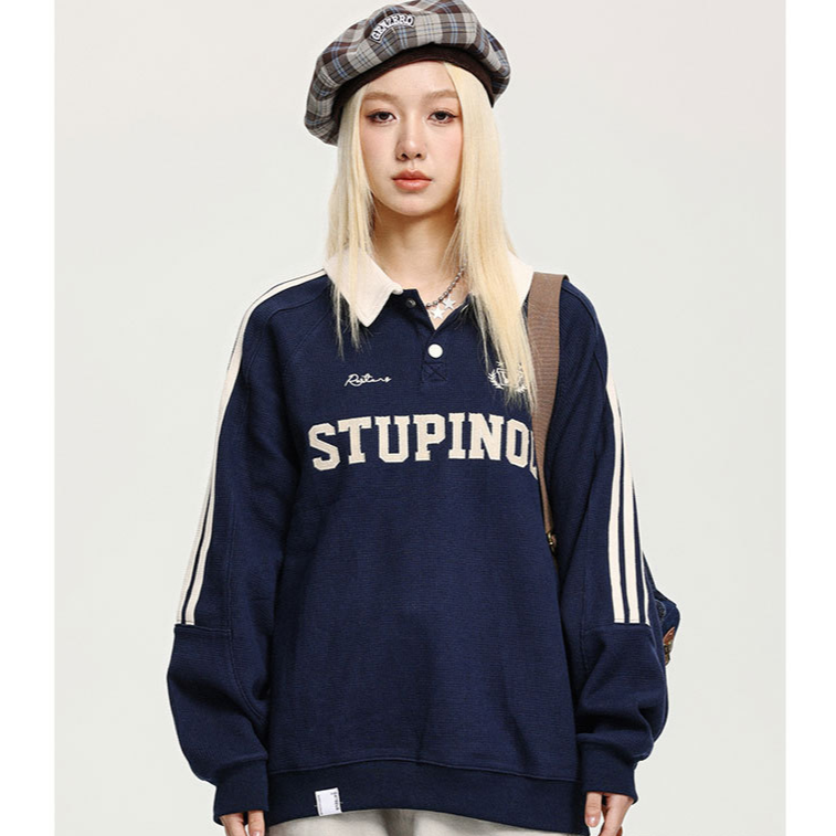 Easton Waffle Polo Sweatshirt