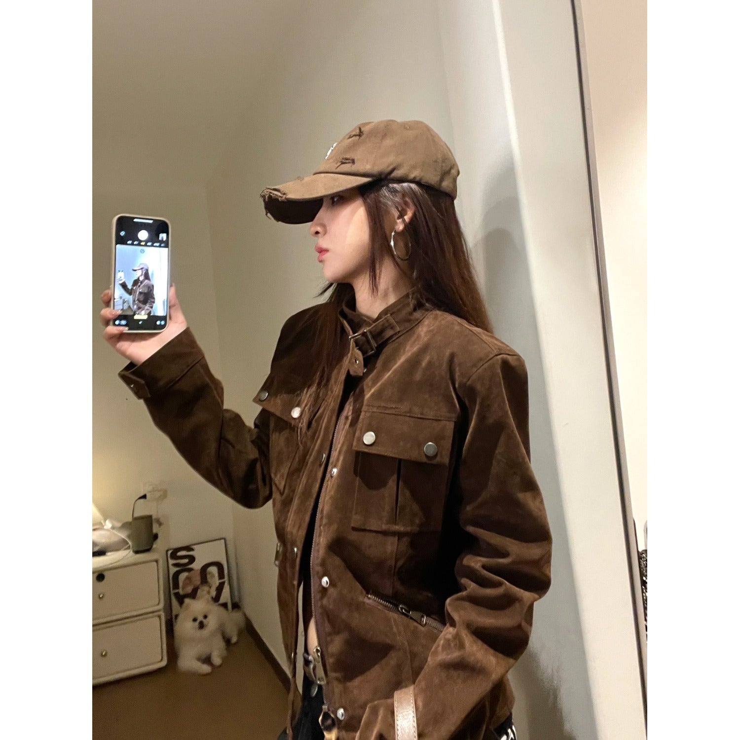 Ronan Quilted Suede Jacket