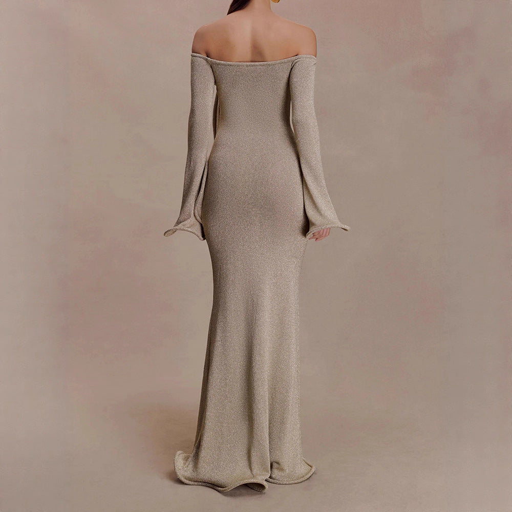 Camille Fishtail Sleeve Gown