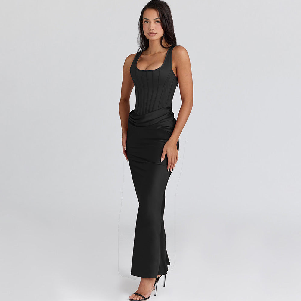 Ravelle Corset Pleated Gown