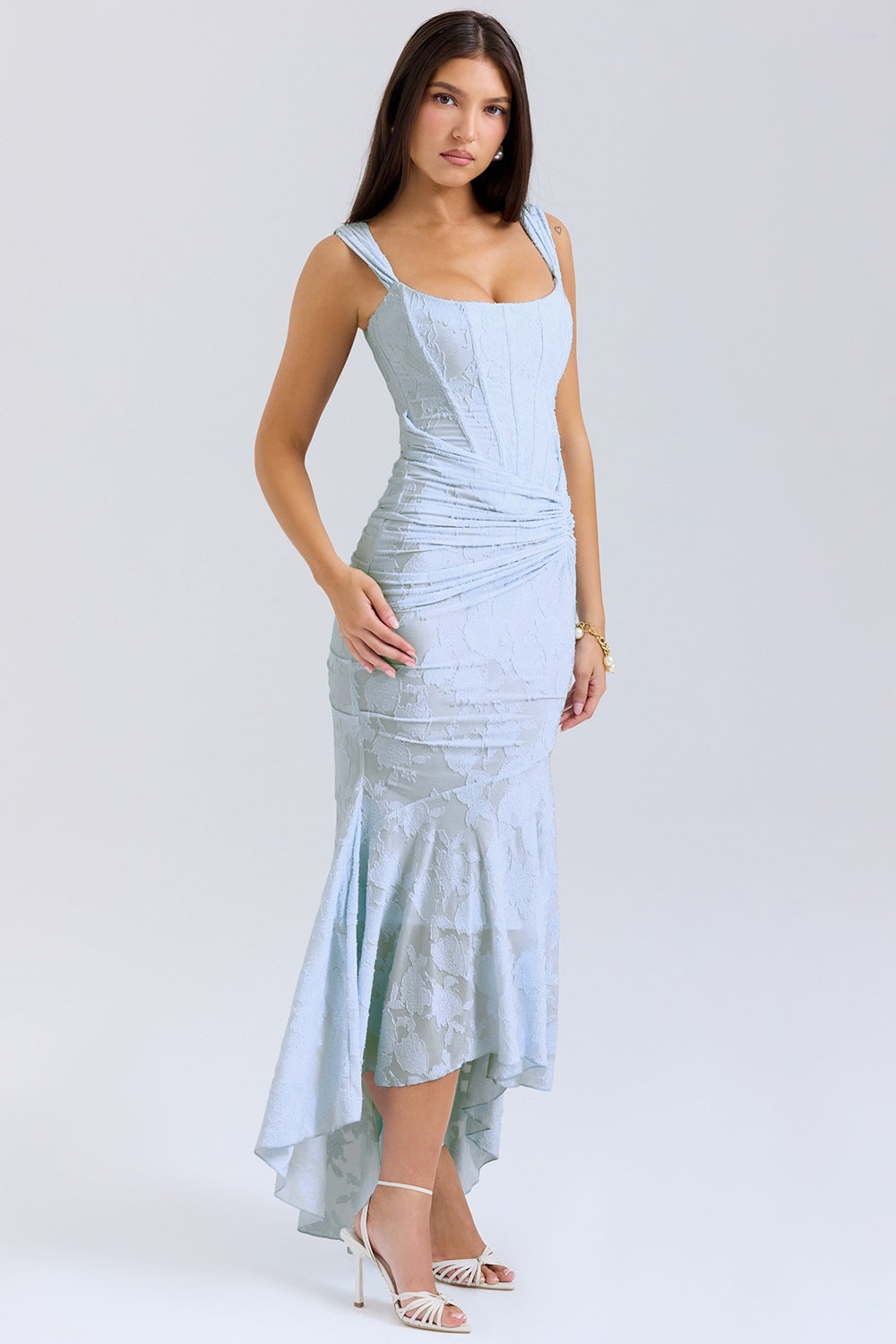 Vionette Jacquard Fishtail Dress