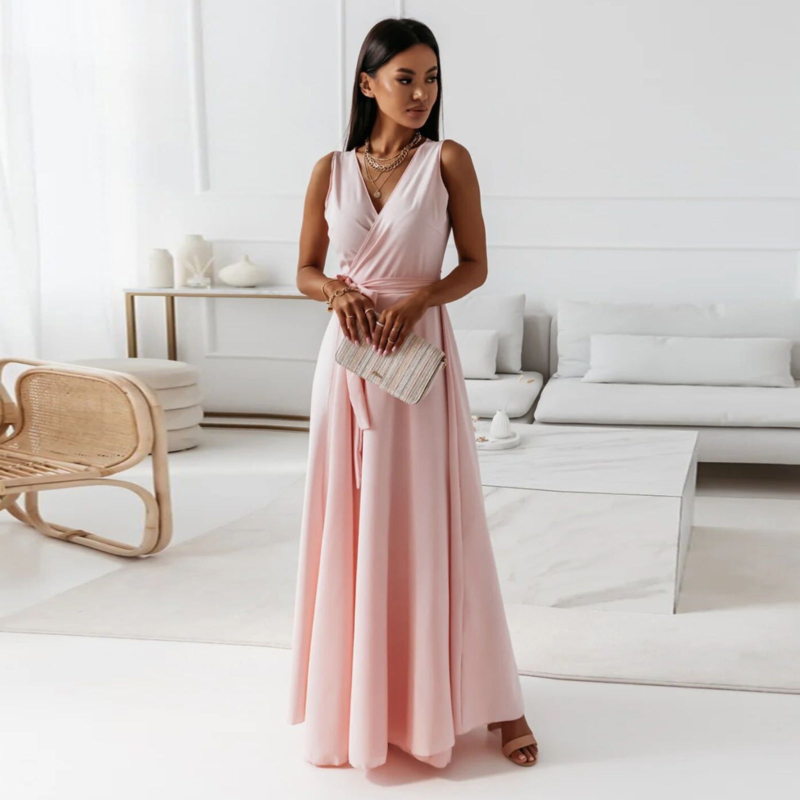 Beloria Belted A Line Dress