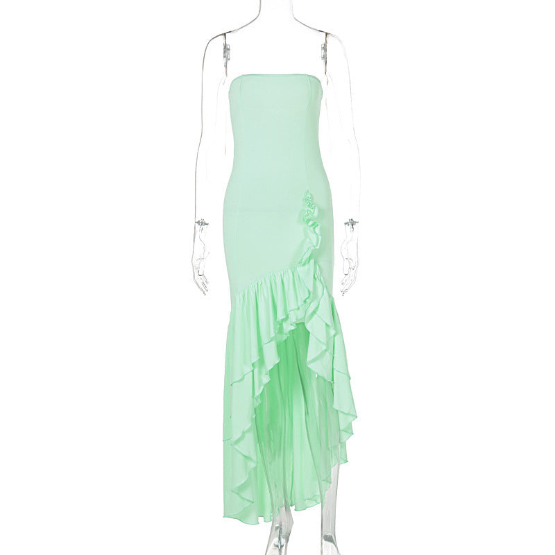 Elara Lotus Hem Dress