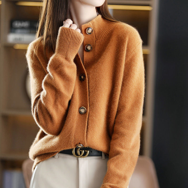 Arlo Knit Stand Collar Cardigan