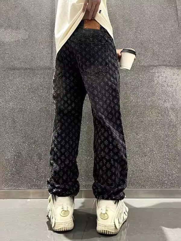 Rowan Distressed Straight Jeans