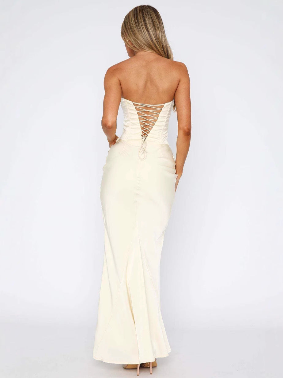 Celvane Satin Corset Dress