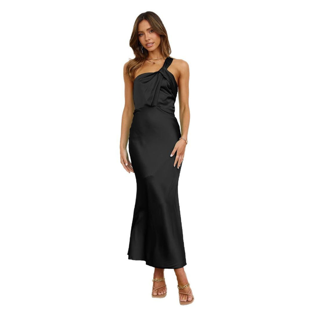 Monroe Satin Fishtail Dress