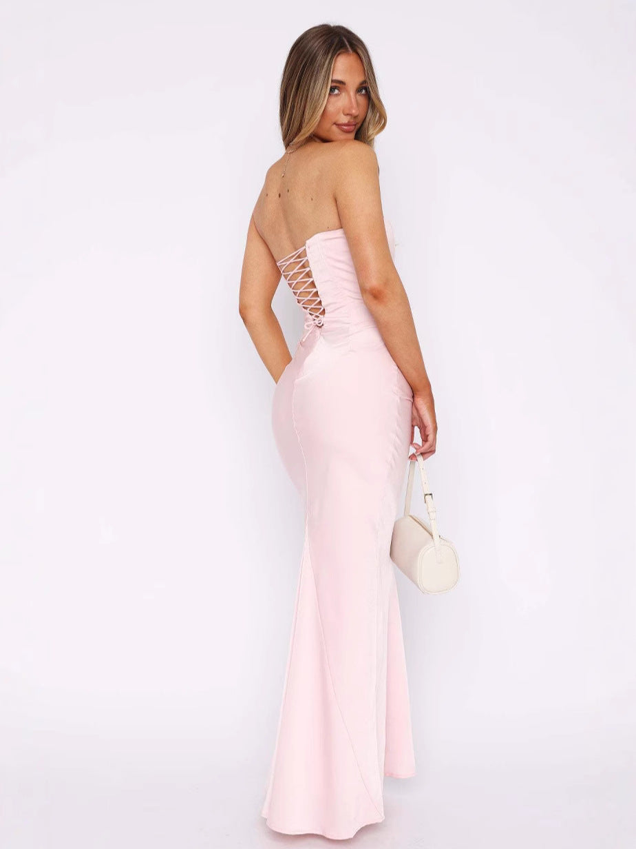 Celvane Satin Corset Dress