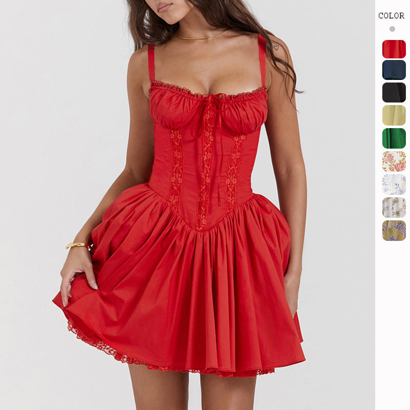 Marvelle Lace Square Mini Dress