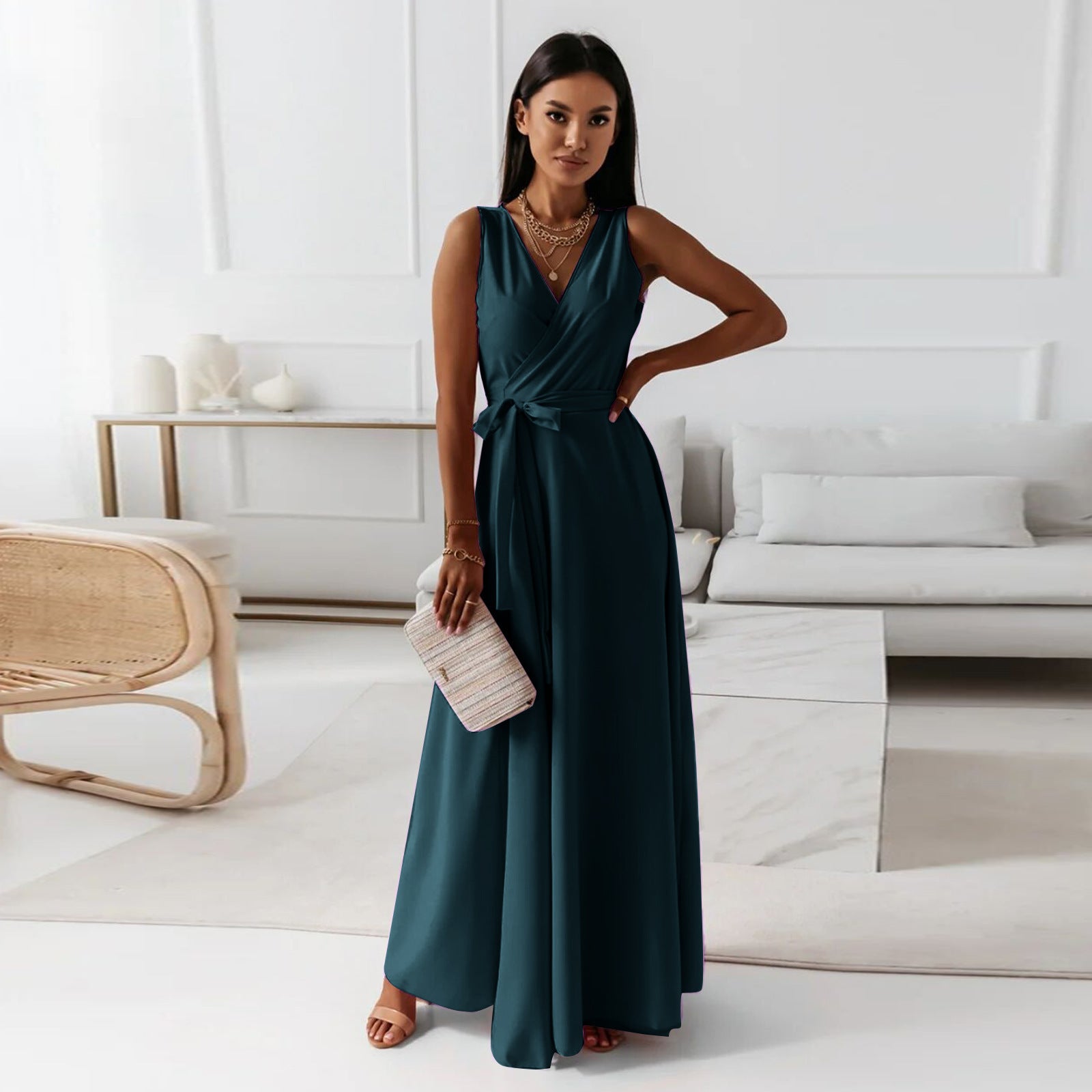 Beloria Belted A Line Dress