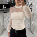 Celeste Pearl Mesh Blouse