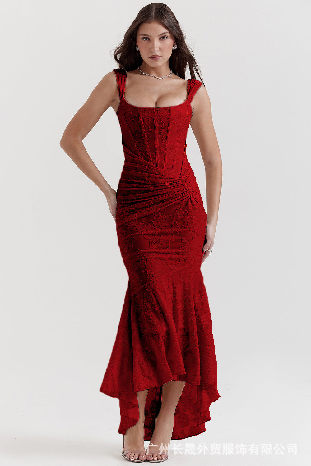 Vionette Jacquard Fishtail Dress