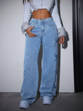 Eloria Bow Waist Wide Leg Jeans