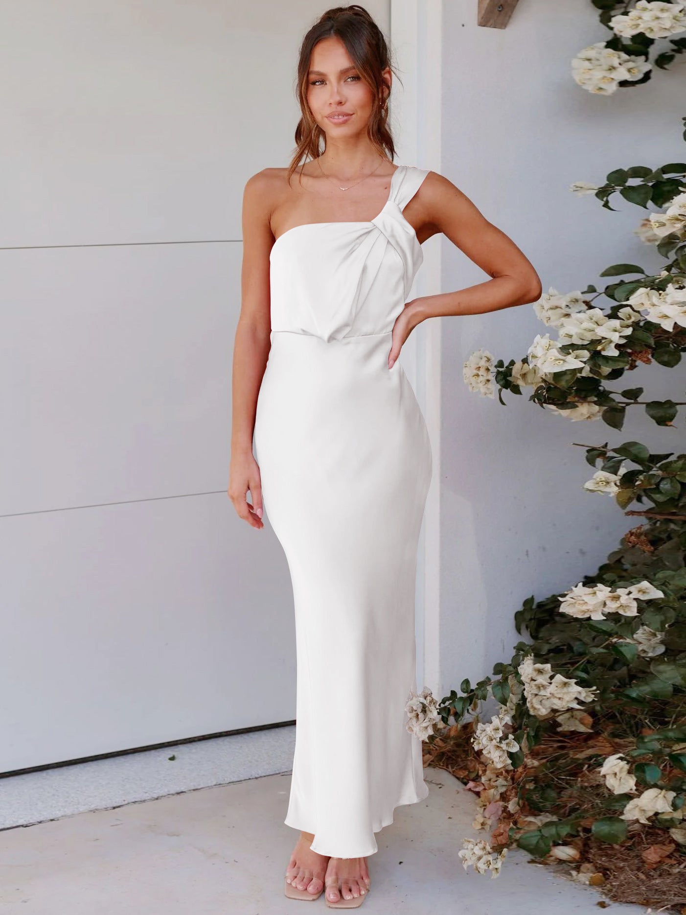 Monroe Satin Fishtail Dress