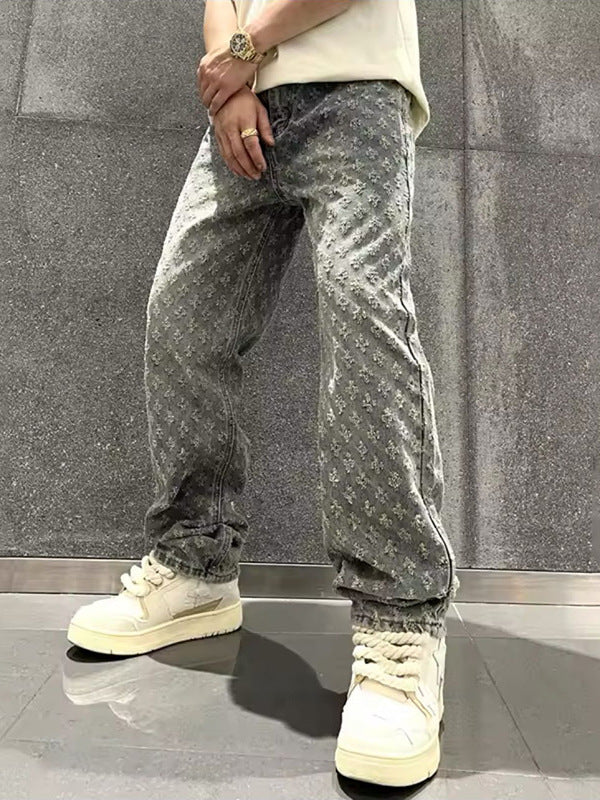 Rowan Distressed Straight Jeans