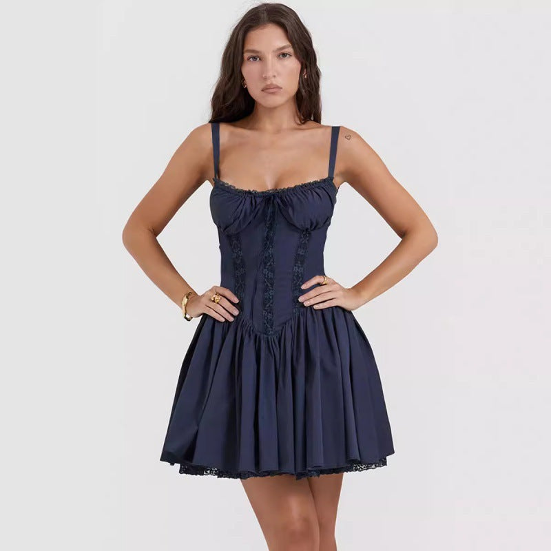 Marvelle Lace Square Mini Dress