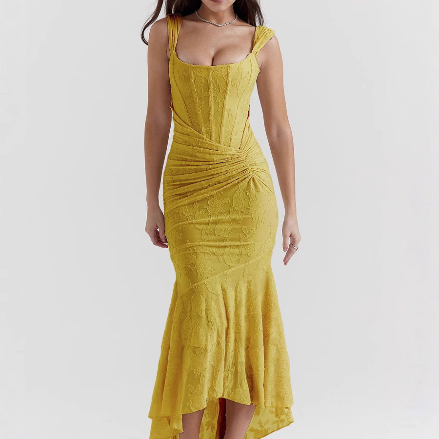 Vionette Jacquard Fishtail Dress