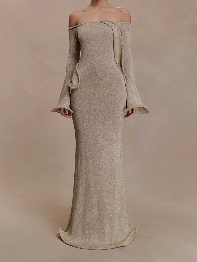 Camille Fishtail Sleeve Gown