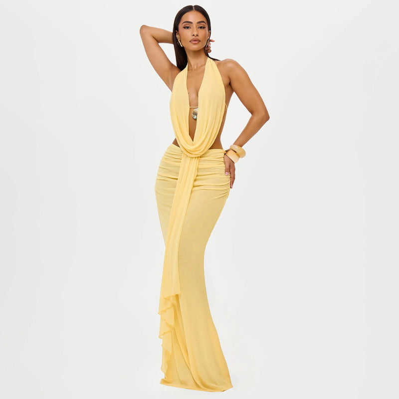 Miravelle Drape Midi Dress