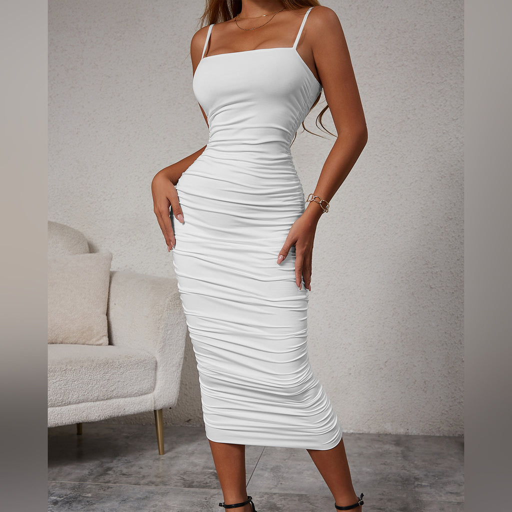 Novella Pleated Slip Dress