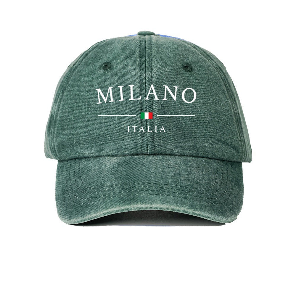 Milano Printed Vintage Washed Cotton Baseball Cap