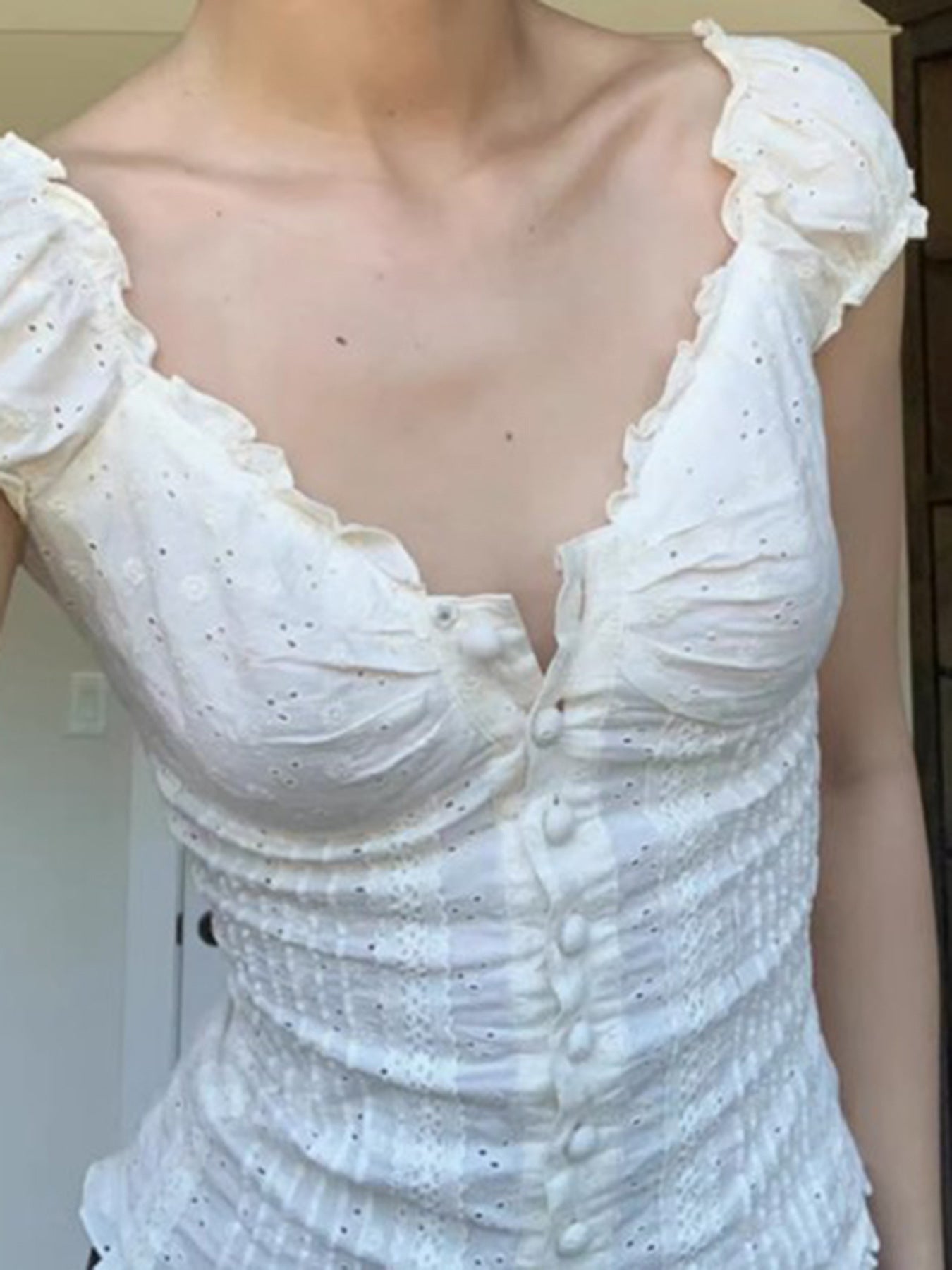 Rosalie Lace Button Blouse