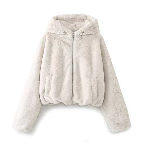Arden Hooded Faux Fur Jacket