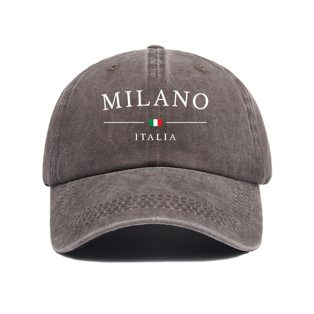 Milano Printed Vintage Washed Cotton Baseball Cap