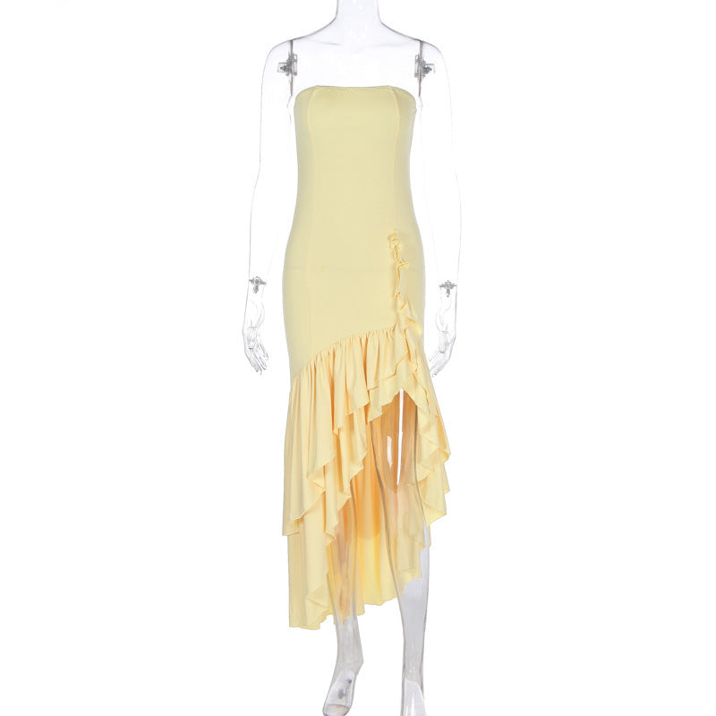 Elara Lotus Hem Dress