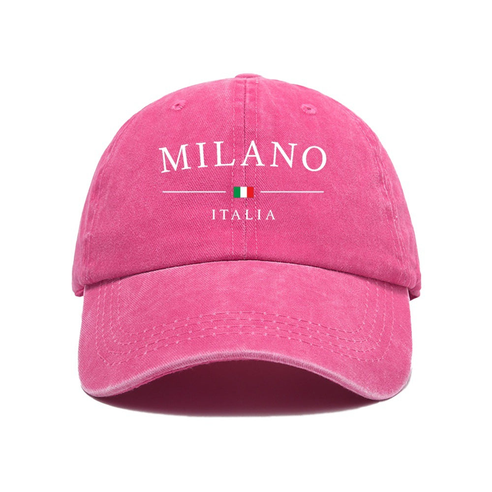 Milano Printed Vintage Washed Cotton Baseball Cap