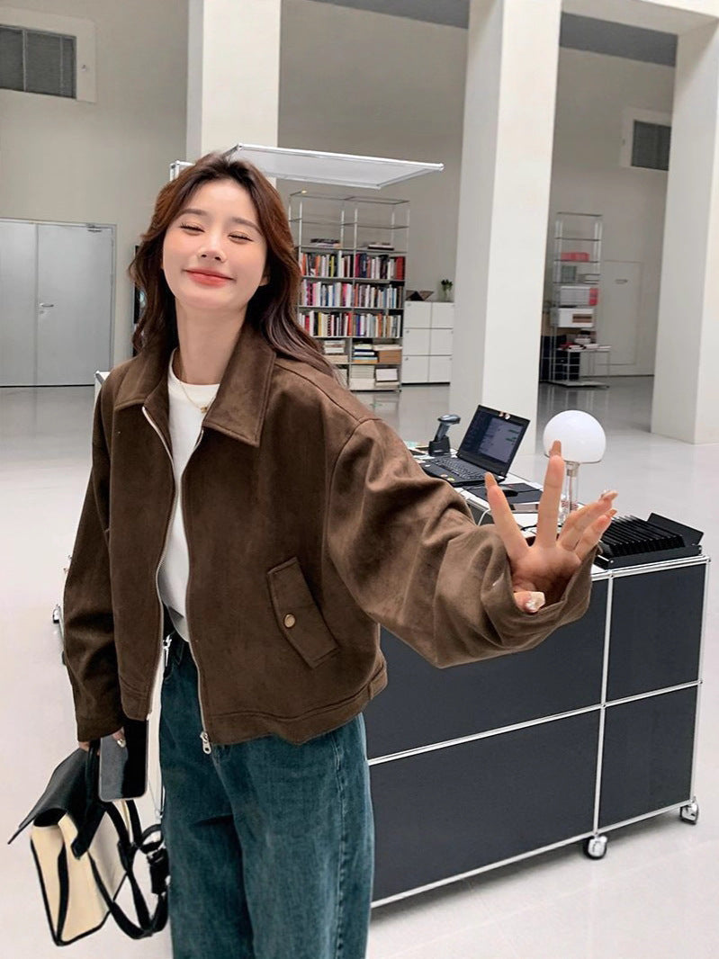 Mason Faux Suede Moto Jacket
