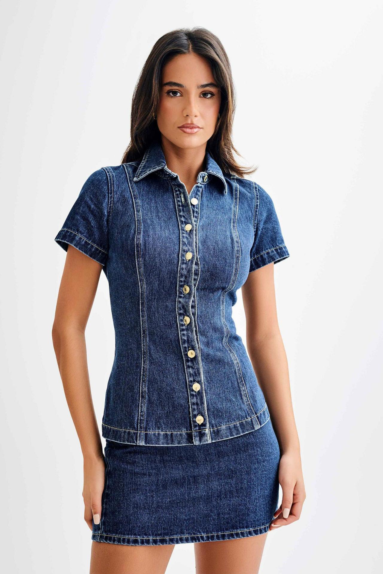 Seren Denim Skirt Set