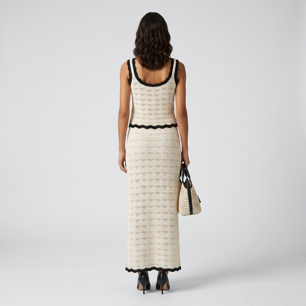 Noiré Knit Vest and Skirt Set