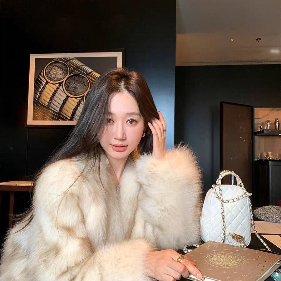 Kaia Cropped Faux Fur Coat