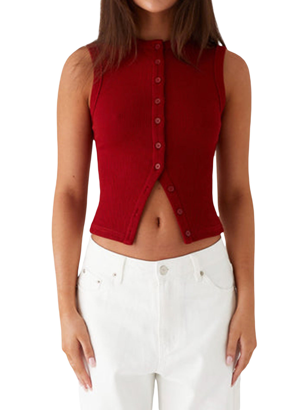 Brielle Button Vest Top