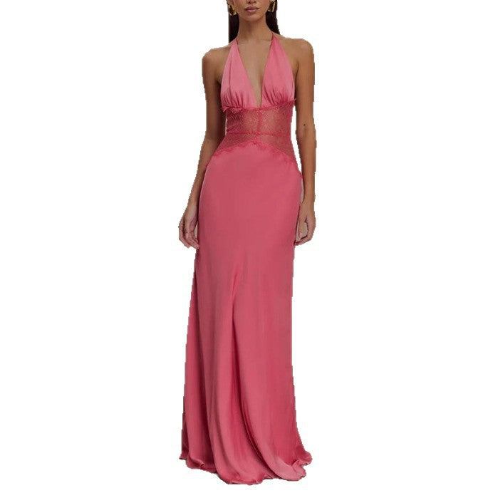 Marella Satin Halter Dress