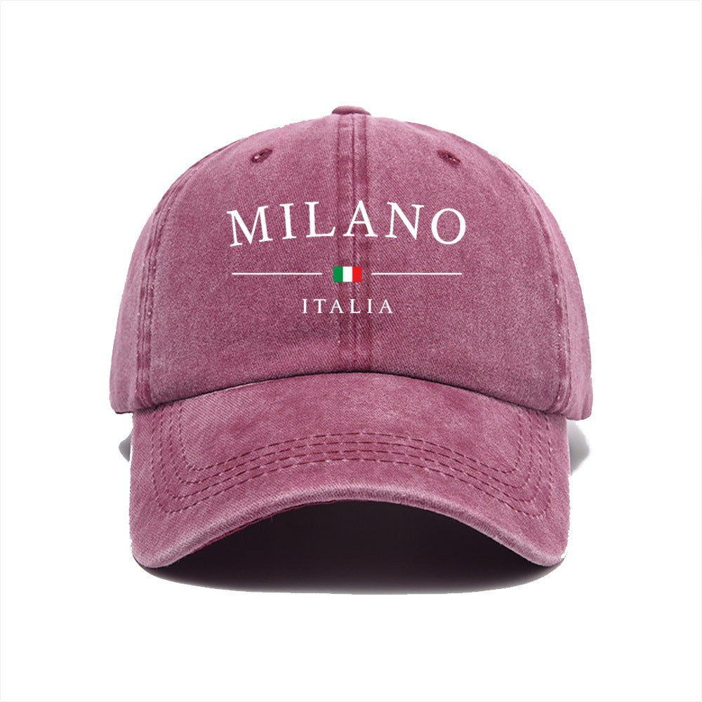 Milano Printed Vintage Washed Cotton Baseball Cap